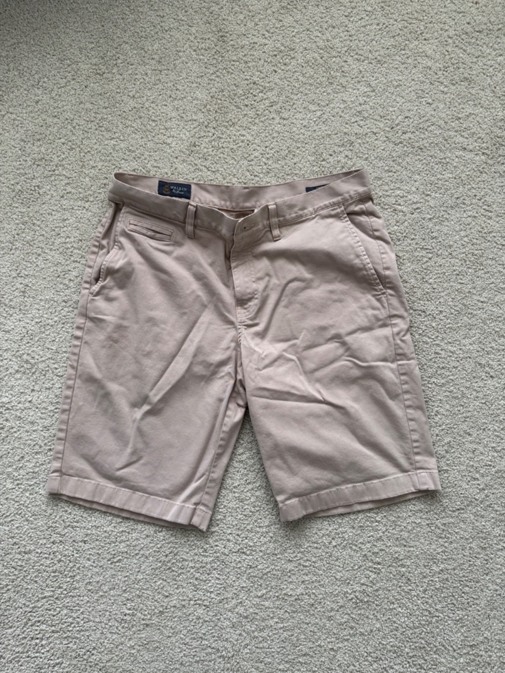 Wallin & Bros Mens Khaki Flat Front Shorts 33W